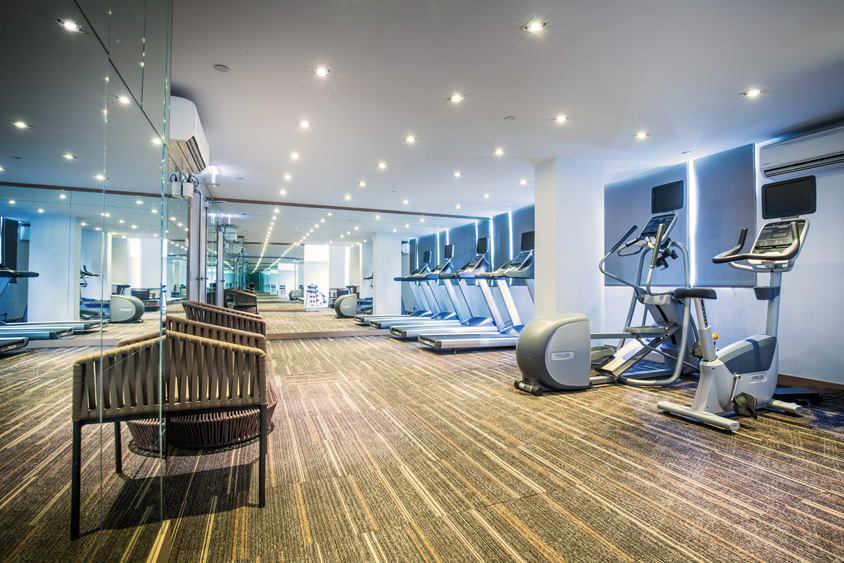 24 hour access Gym Room and fitness center at The Lodge by V serviced apartment in Jordan, West Kowloon